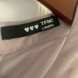 TFNC London long Lilac pleat style dress